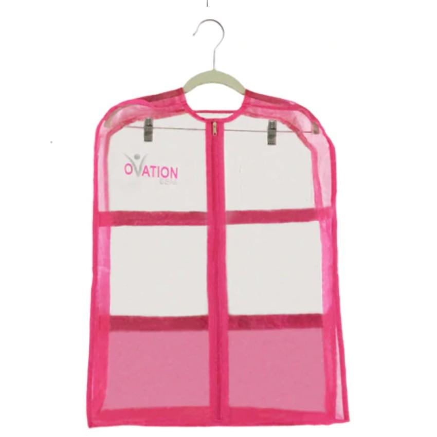 Gusseted Short Garment Bag-HOT PINK