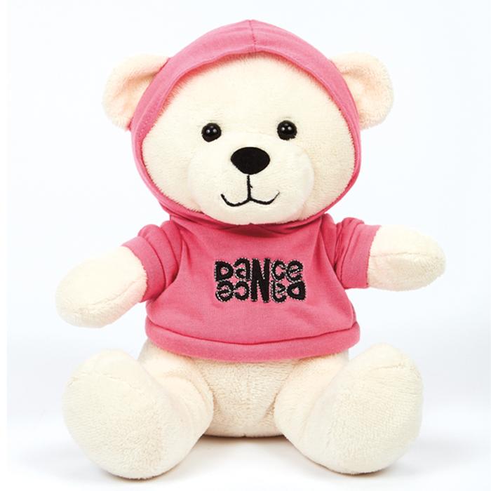 peluche Double Dance Hoodie Bear pink