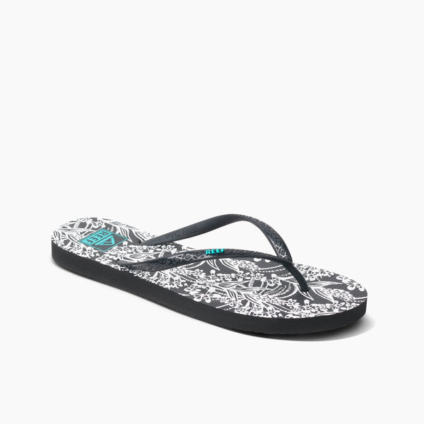 REEF SEASIDE PRINTS BLACK/WHITE PAISLEY